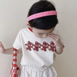 LULU & SKY Girls Typography Drop-Shoulder Sleeves T-shirt-23