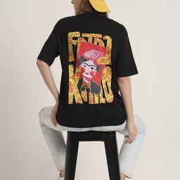 abnorml. Unisex Printed Drop-Shoulder Sleeves Applique T-shirt image 3