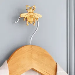 Indianshelf Yellow Textured Aluminium Bee Wall Hook-16