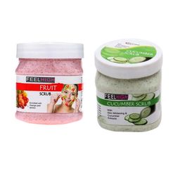 FEELHIGH 2Pcs Natural Cucumber Extract Scrub & Fruit Face Scrub & Exfoliators 500 ml Each-44
