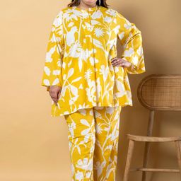 Readiprint Fashions Floral Printed Pure Cotton A-Line Tunic With Palazzos-image-26