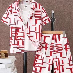 ALANTA Kids-Unisex Red Cotton Blend Clothing Set-image-77