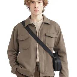 RARE RABBIT Men Spread Collar Self Design Casual Tailored Jacket-10