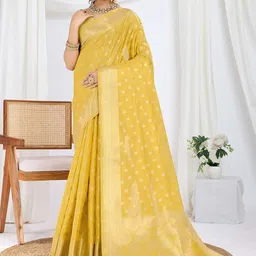 Mitera Woven Design Zari Tissue Saree-image-39