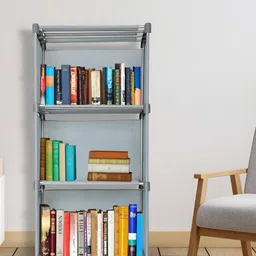 Decent Hut Grey 4 Shelves Multipurpose Book Shelf-image-3