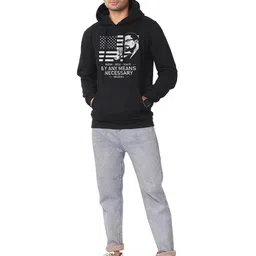 BOMBAE TEES Men Typography Printed Hooded Sweatshirt-picture-9
