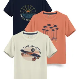 HELLCAT Boys Typography 3 Printed T-shirt-10