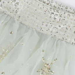 Fusionic Embroidered Sequinned Semi-Stitched Lehenga & Unstitched Blouse With Dupatta image 3