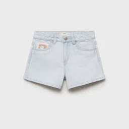 Mango Kids Girls Combined Crochet Pure Cotton Shorts-image-35