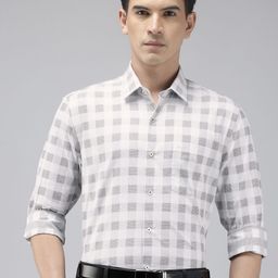 Arrow Manhattan Slim Fit Tartan Checks Pure Cotton Formal Shirt-picture-31