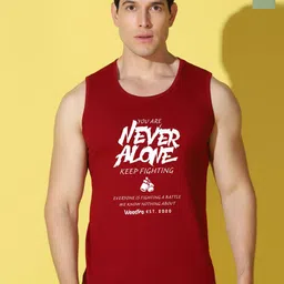 WOOSTRO Pack Of 2 Printed Combo Cotton Gym Vests VWS26(ALONE MAROON)(MORE LGTGREEN)-image-60