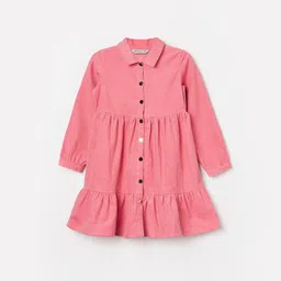 Fame Forever by Lifestyle Girls Shirt Collar A-Line Dress-image-49