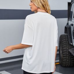 CORSICA Women High Neck Applique T-shirt-image-79