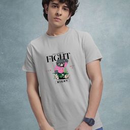 Enciger Men Printed Raw Edge T-shirt-image-34
