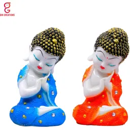 Aura 2 Pieces White Buddha Idol Showpiece-image-24