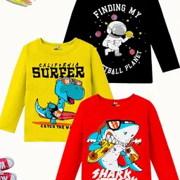 MINI MYN Boys 3 Printed Applique T-shirt-image-73