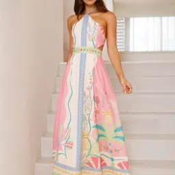 Routes by All About You Halter Neck A-Line Maxi Dress-image-90
