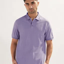 NOBERO Men Solid Cotton Polo Collar T-shirt-image-76