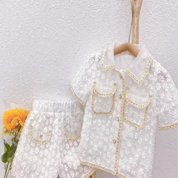 YK Girls Printed Shirt & Shorts Clothing Set-picture-33
