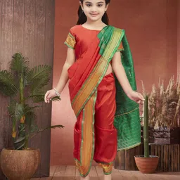 Aarika Zari Pure Silk Dhoti Murshidabad silk Saree-image-4