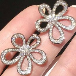 Estailo fashion Artificial Stones Studded Floral Studs-image-92