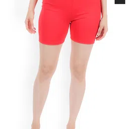 Jandir Fashion Women Pack of 2 Regular Fit Cycling Sports Shorts-image-96