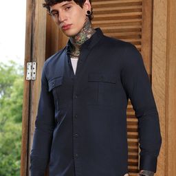 Campus Sutra Men Comfort Utility-Safari Cotton Regular Shirt-image-111