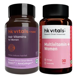 HK VITALS Set Of 2 Women Hair Vitamins- 60 Tablets & Multivitamin Plus Women- 30 Tablets-18
