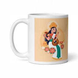 Mr UVD White & Brown Graphic Printed Ceramic Glossy Mug 350 ml-image-65