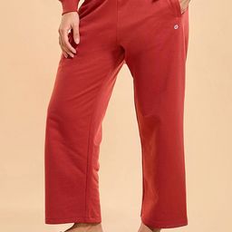 Enamor Essentials Mid Rise Relaxed Fit Ankle Length Fur Back Cozy Pant-E405-image-70