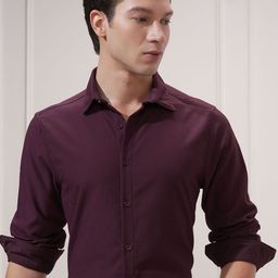 HIGHLANDER Men Comfort Slim Fit Opaque Casual Shirt-image-67