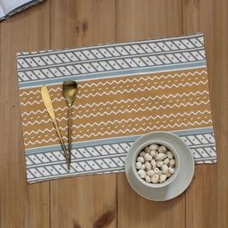 House This Sarovar 2-Pcs Beige Textured Table Placemats-23