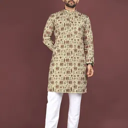 Leipzig Fashion Men Geometric Kurta-51