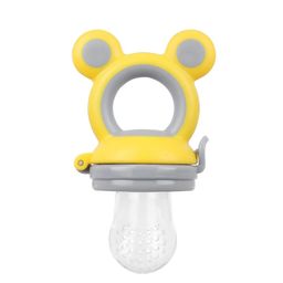 Joy Buzz Silicone Fruit & Food Nibbler With Easy Grip- Yellow-27