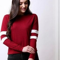 PINOVO Women Maroon Pure Cotton Long Sleeve T-shirt-picture-19