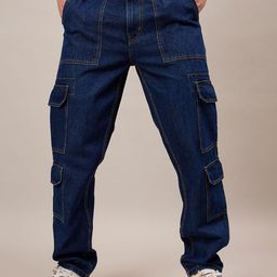 Mast & Harbour Men Loose Relaxed Fit Mid-Rise Jeans-image-79
