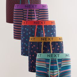 NEXT Men Pack Of 5 Spot Stripe A-Front Trunks-picture-34