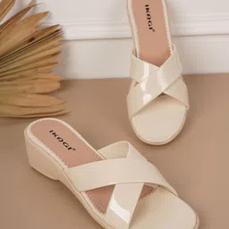 IKAGI Women Open Back Wedge Heels-36