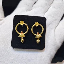 Anshenterpris Gold-Plated Antique Circular Drop Earrings-64
