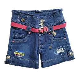Arshia Fashions Girls Slim Fit High-Rise Denim Shorts-picture-18