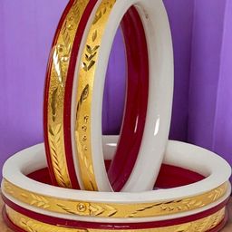 Tanvi J Plastic Gold-Plated Bangles-33