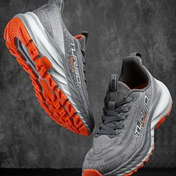 Action Men Mesh Lace-Ups Running Non-Marking Shoes-image-7