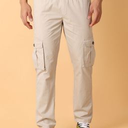 V-Mart Men Cotton Mid-Rise Regular Fit Cargo Trousers-image-26