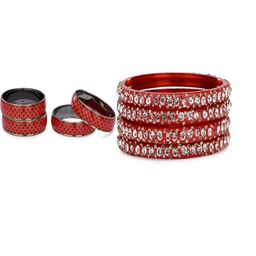 SOMIL Women combo of 2 sets Glass Ethnic Bangles-picture-5