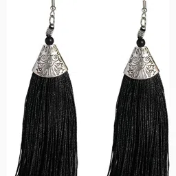 Zoey Artificial Beaded Contemporary Tasselled Drop Earrings-27