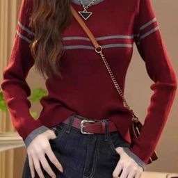 StyleCast Women Striped Long Sleeves Pullover Sweater-picture-8