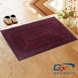 GROWNIX Maroon Cotton Floor Mat-51