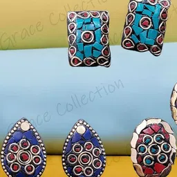 Grace Collections Women Copper Tribal Charm Earrings-picture-9