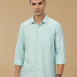 Linen Club Contemporary Slim Fit Linen Cotton Casual Shirt-picture-7
