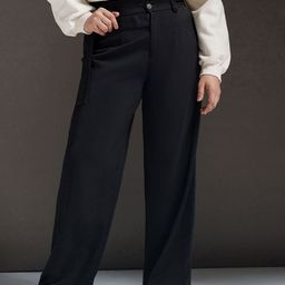 FREAKINS Women Plus Size Strap Detailed High-Rise Korean Pants-image-15